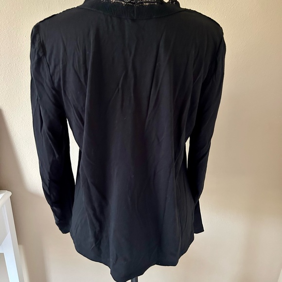 Loft mixed media blouse, size M - Picture 3 of 5